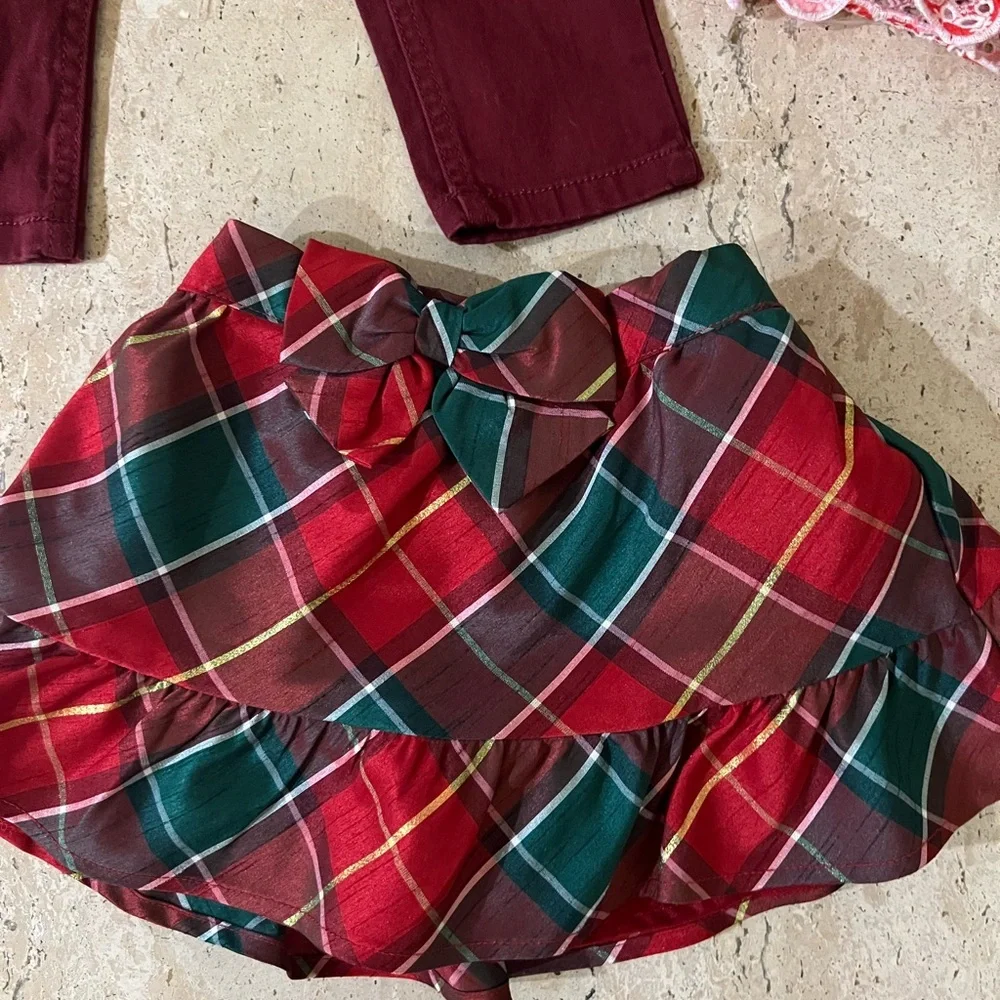 Girl’s Cloths Bundle 12-18 Months Dresses, Shirts, Pants,Skirts, Sleepsack  9 Pc - Picture 2 of 8